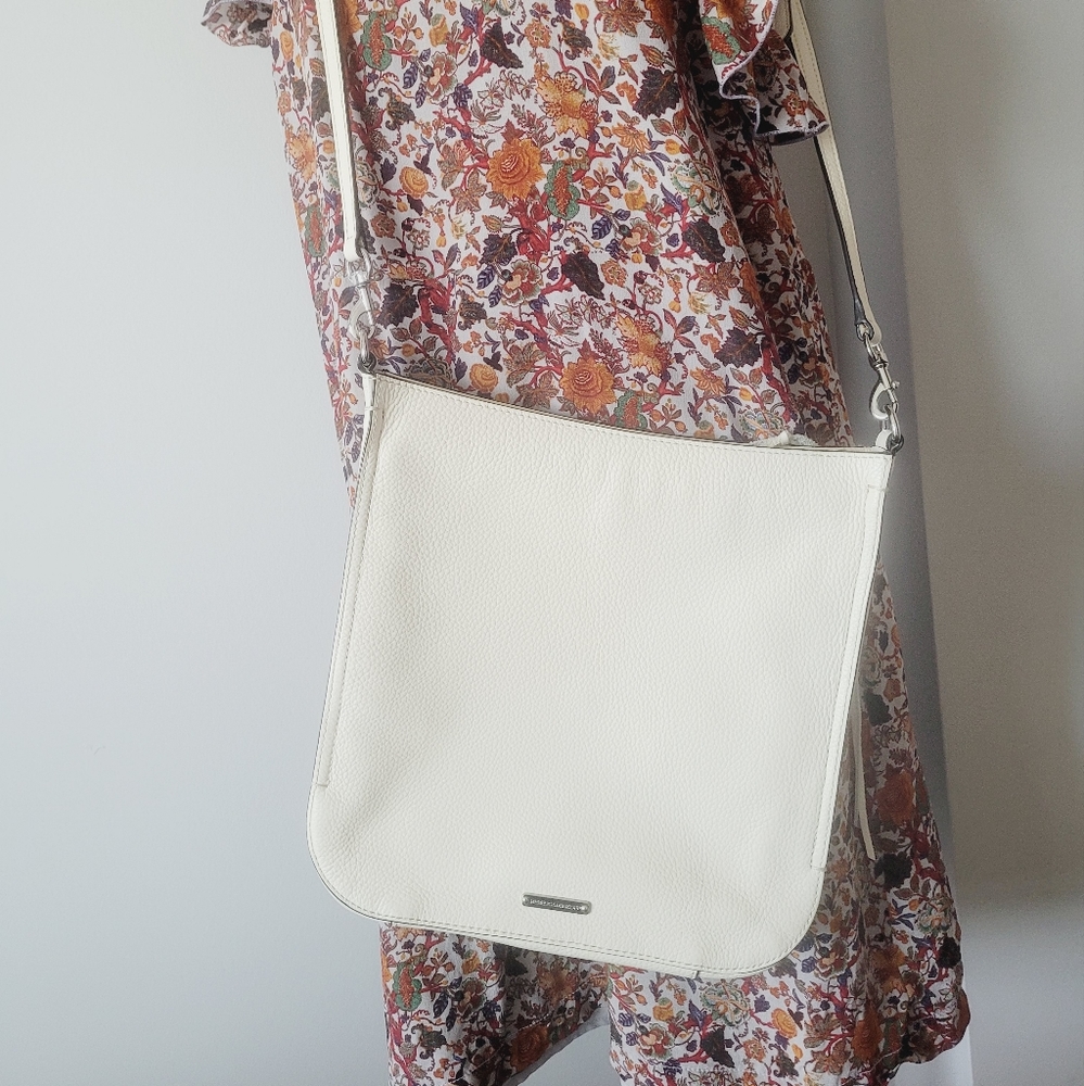 Rebecca Minkoff white leather crossbody bag